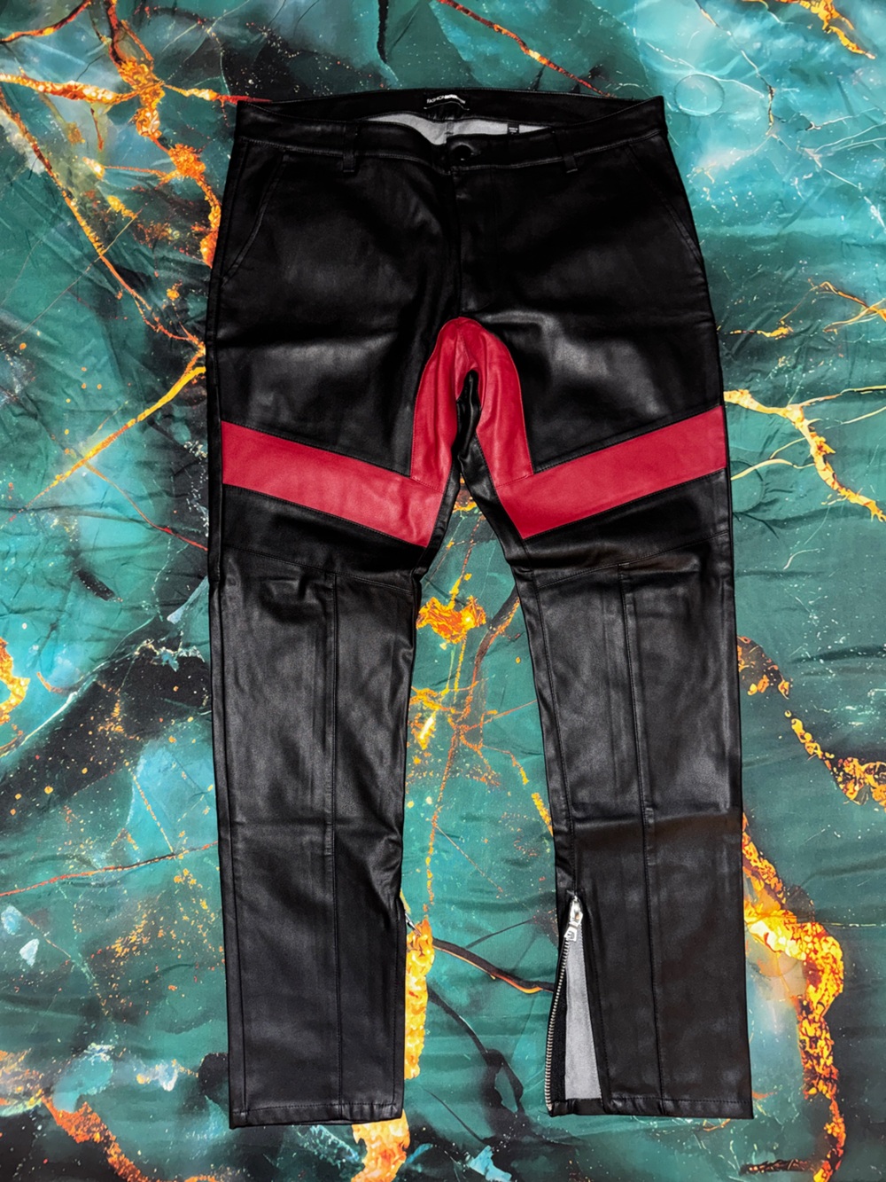 Men’s Fashion Nova Faux Leather Pants - Size 36